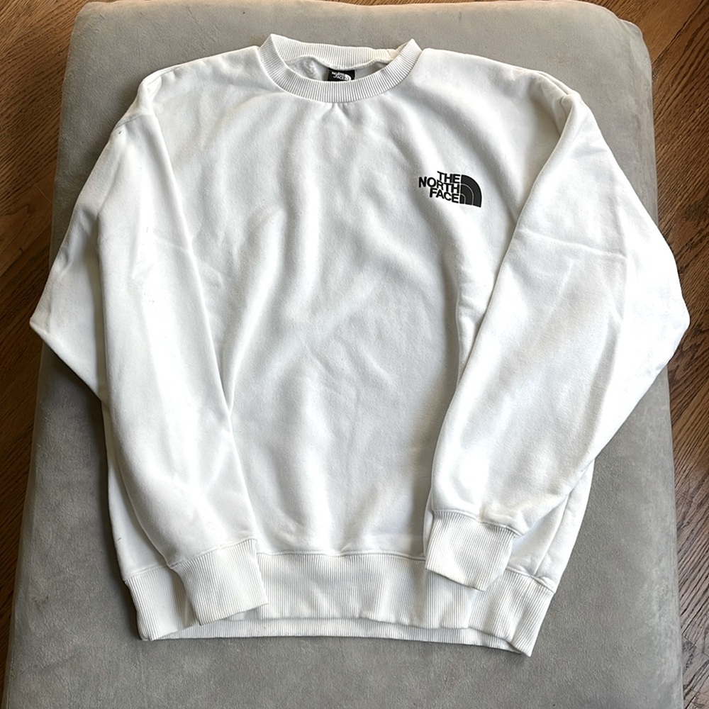 Nice North Face never stop exploring crew neck sweatshirt!